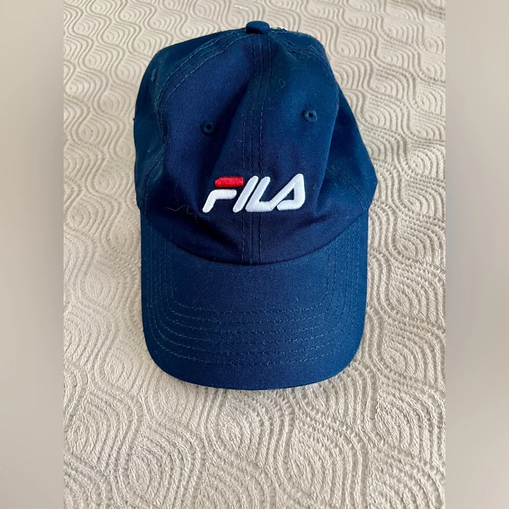 Fila dark blue baseball hat one size adjustable unisex